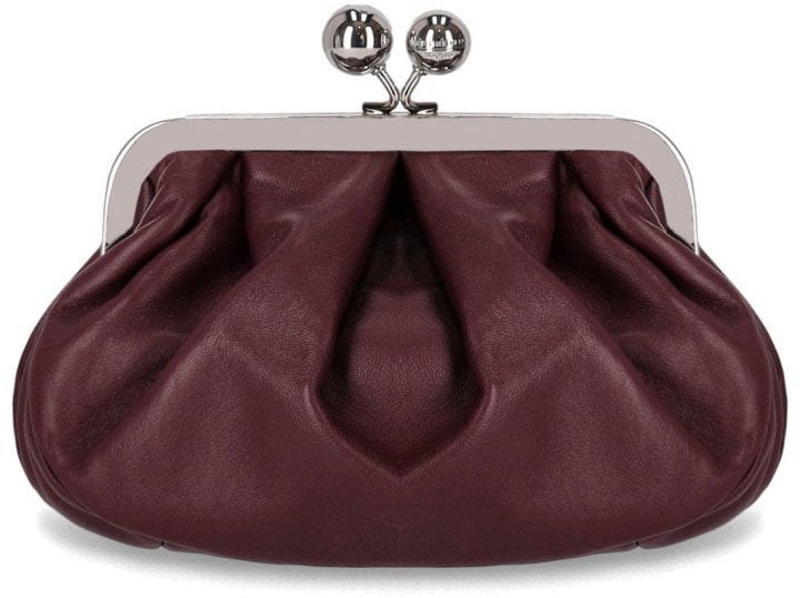 Max Mara MAX MARA WEEKEND PASTICCINO PRATI SMALL BURGUNDY CLUTCH Rood