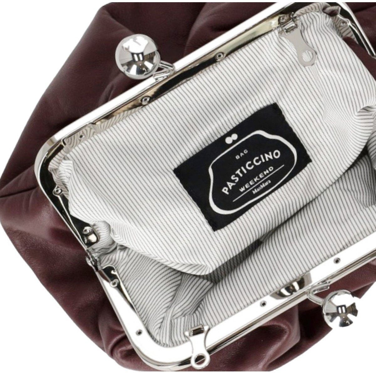 Max Mara MAX MARA WEEKEND PASTICCINO PRATI SMALL BURGUNDY CLUTCH Rood