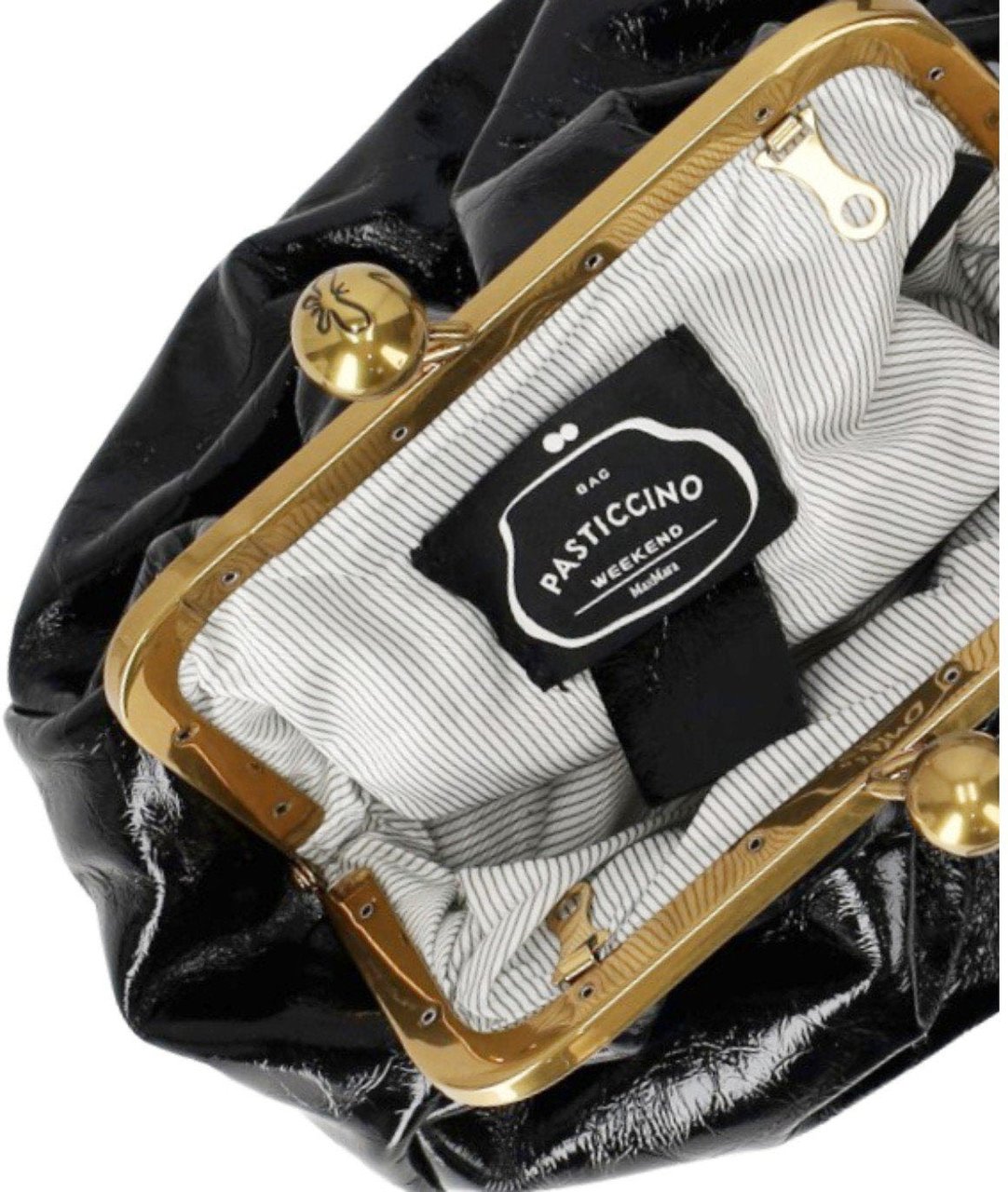 Max Mara MAX MARA WEEKEND PASTICCINO NAVETTA SMALL CLUTCH Zwart