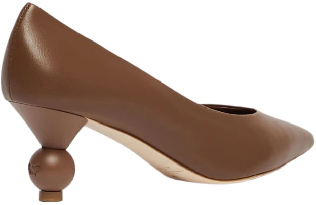 Max Mara With Heel Leather Brown Bruin
