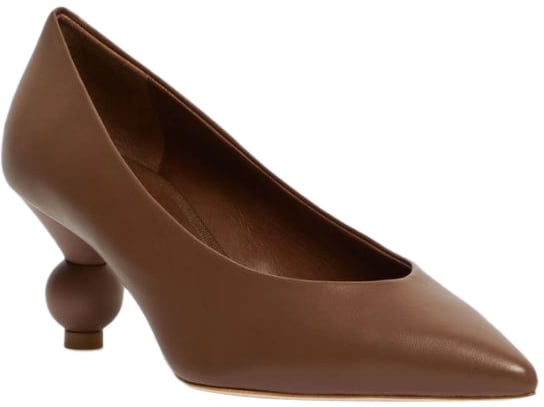 Max Mara With Heel Leather Brown Bruin