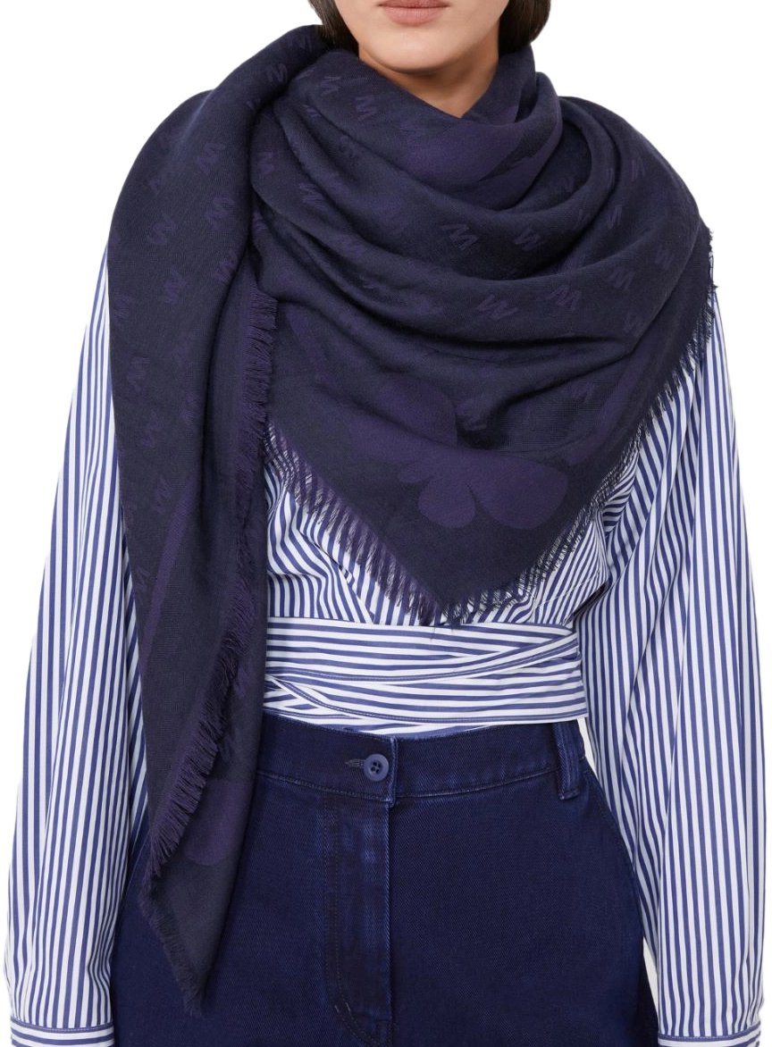 Max Mara Scarfs Blu Marino Blauw