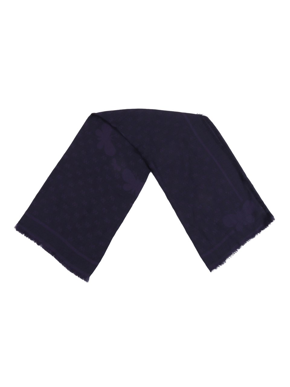 Max Mara Large Rectangular Shawl With Fringed Edges Zwart