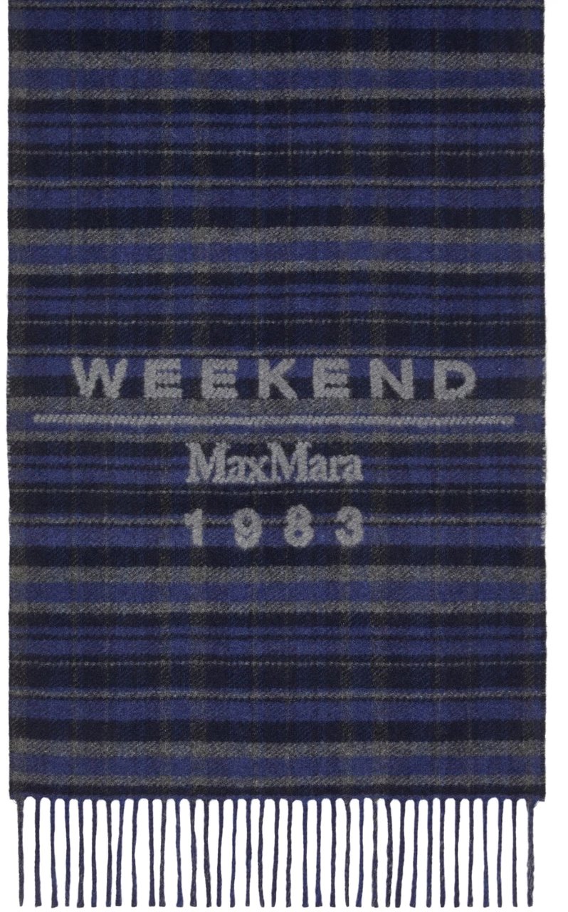 Max Mara Scarfs Blu Marino Blauw