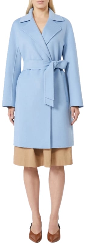 Max Mara Coats Clear Blue Blauw