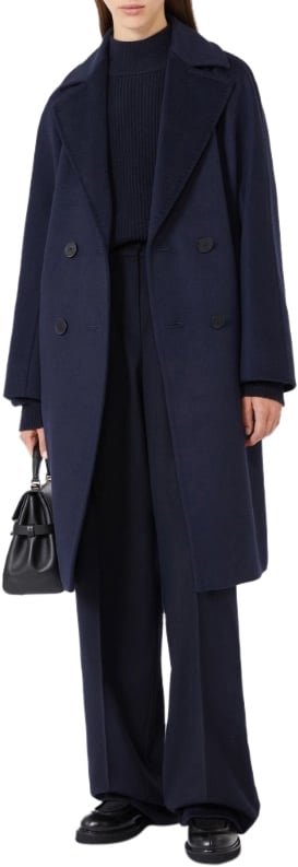 Max Mara Coats Blue Blauw