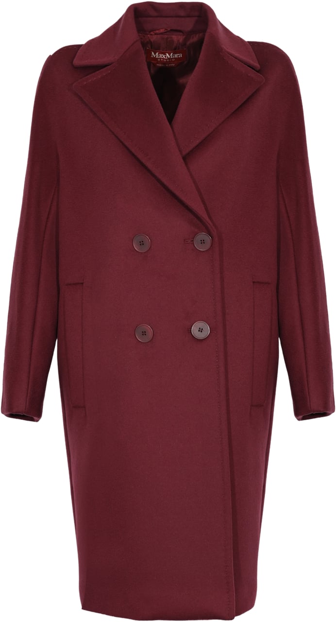 Max Mara Coats Bordeaux Rood