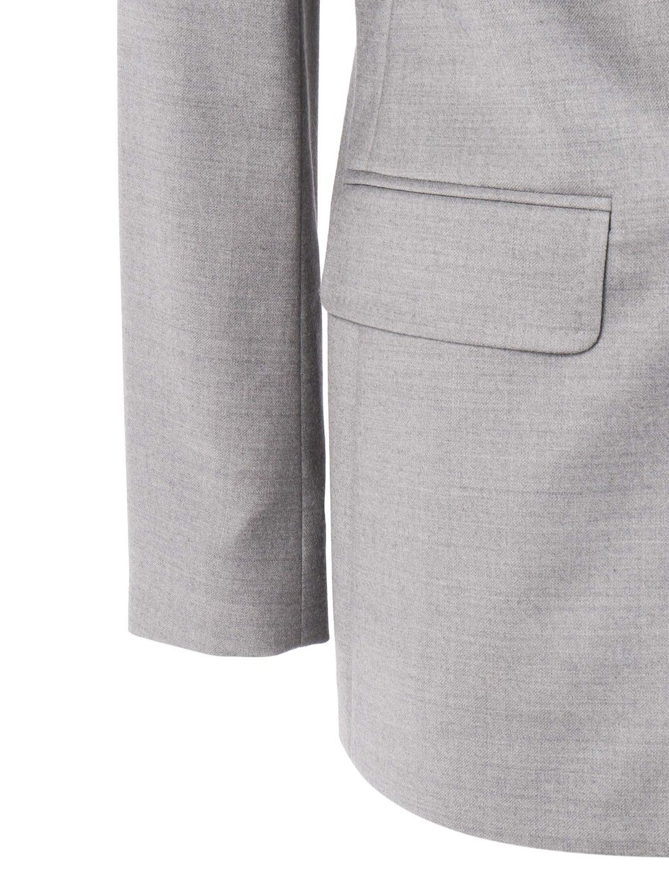 Max Mara Tailored Grey Jacket With Classic Lapel Wit