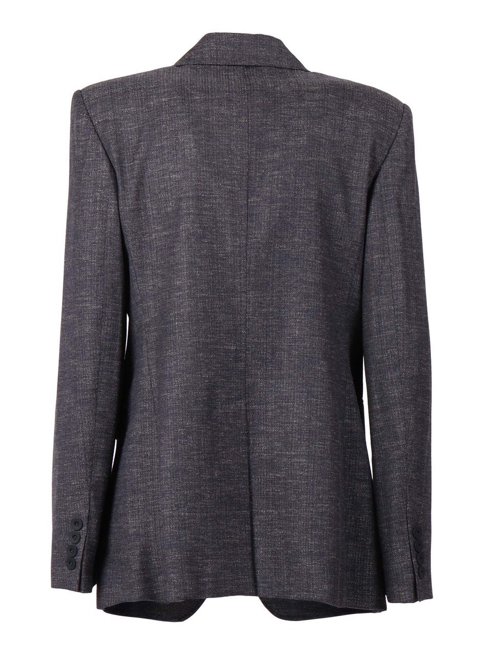 Max Mara Structured Tailored Jacket In Deep Blue Hodeida Grijs