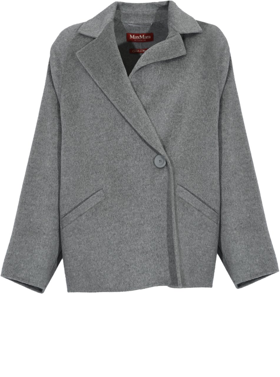 Max Mara Coats Grigio Medio Grijs