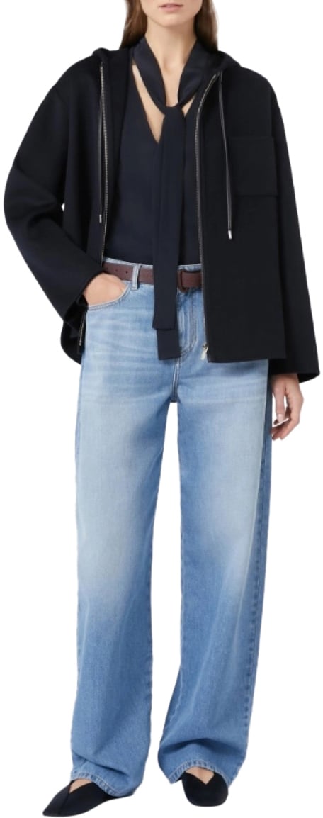 Max Mara Coats Blue Blauw