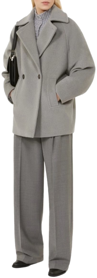 Max Mara Coats Light Grey Grijs