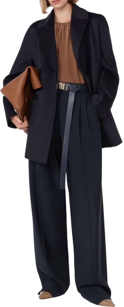 Max Mara Coats Blue Blauw