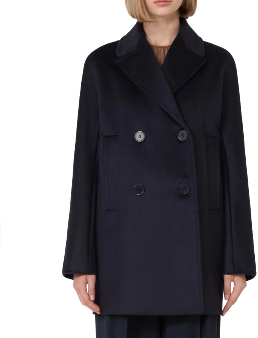 Max Mara Coats Blue Blauw
