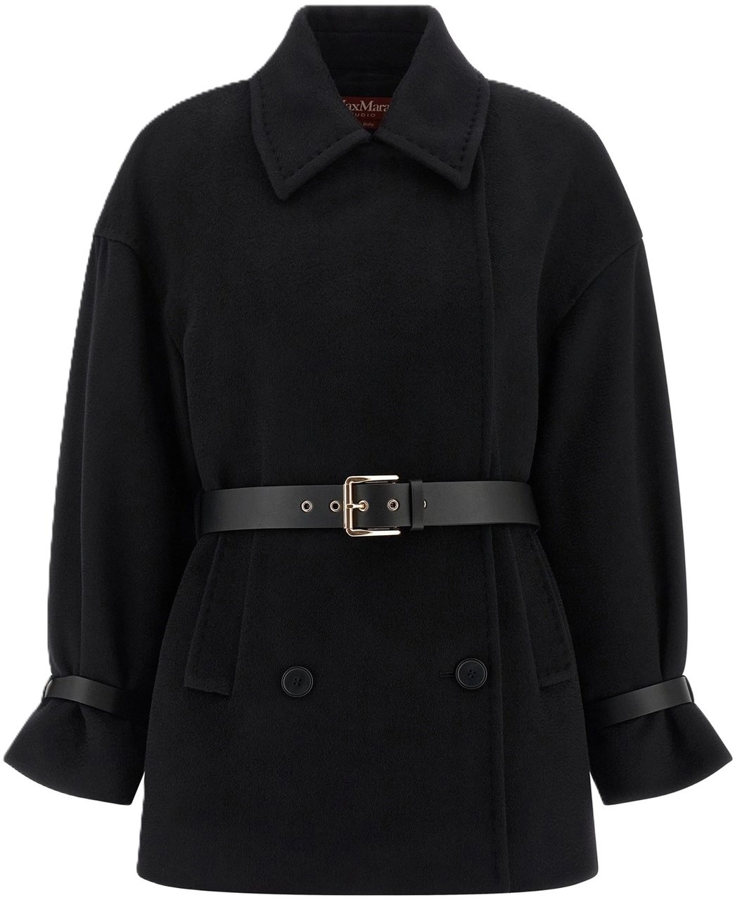 Max Mara Coats Nero Zwart