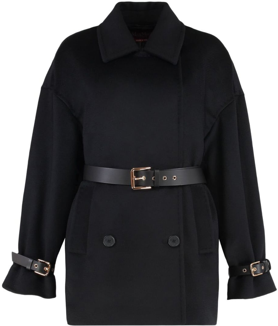 Max Mara Coats Black Zwart