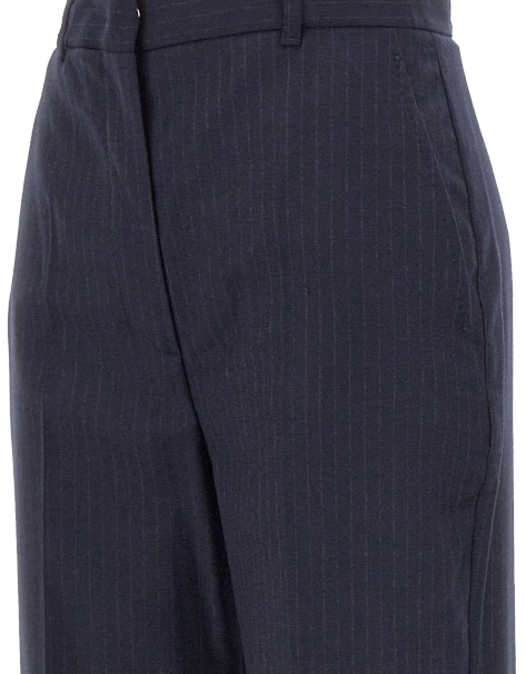 Max Mara Trousers Blue Blauw