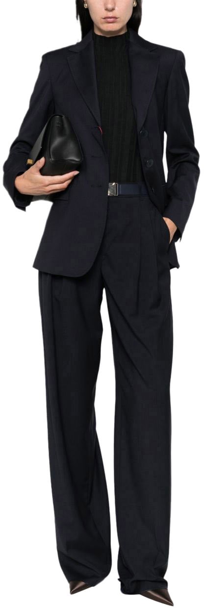Max Mara Trousers Blue Blauw