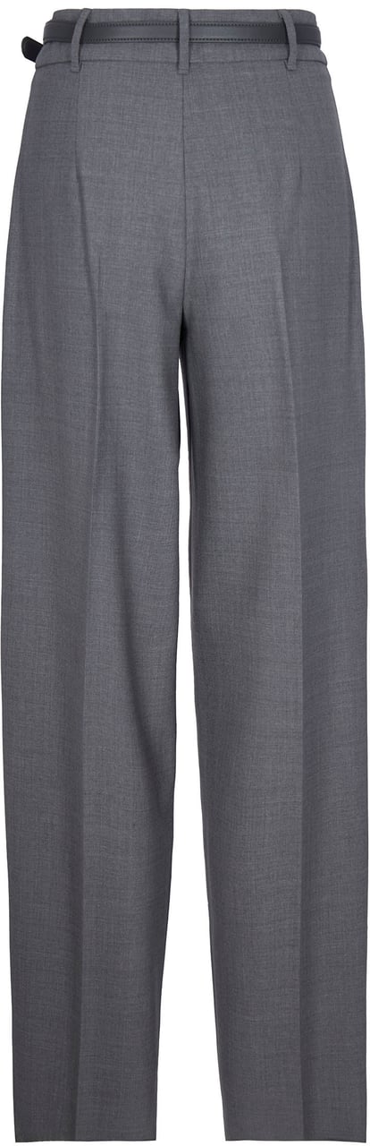 Max Mara Trousers Grigio Medio Grijs