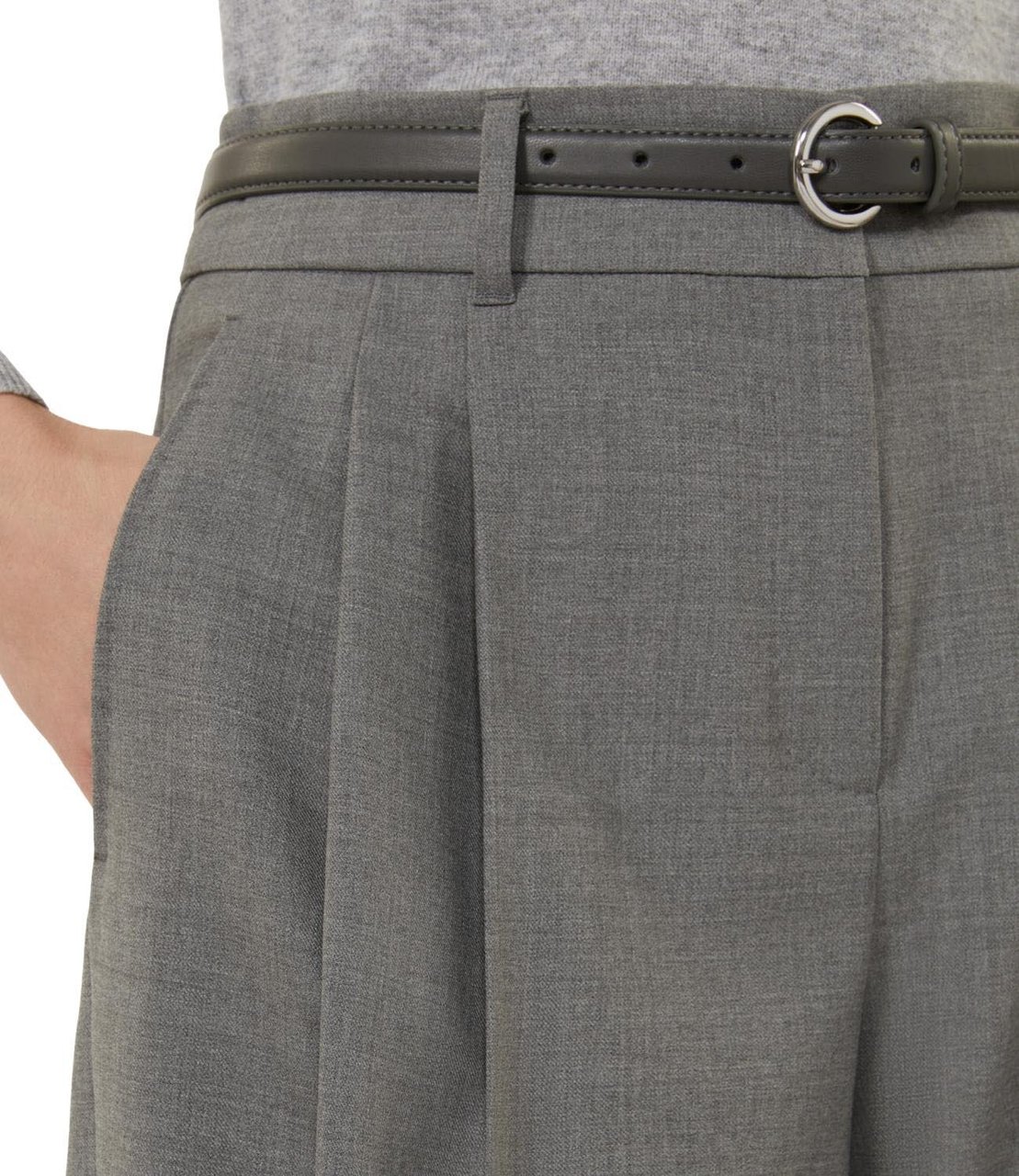 Max Mara Trousers Grigio Medio Grijs