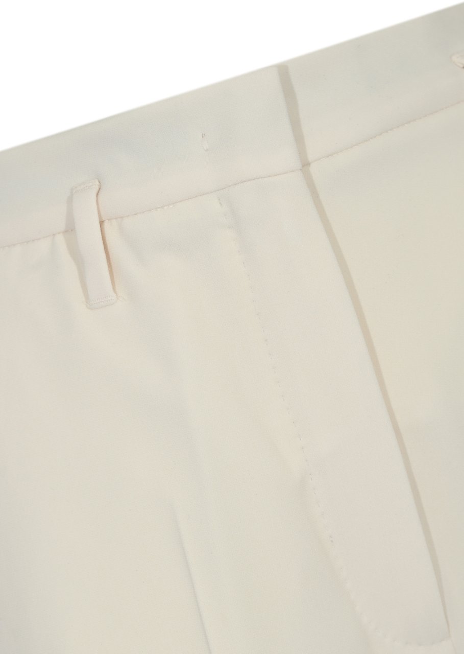 Max Mara Trousers Bianco Avorio Wit