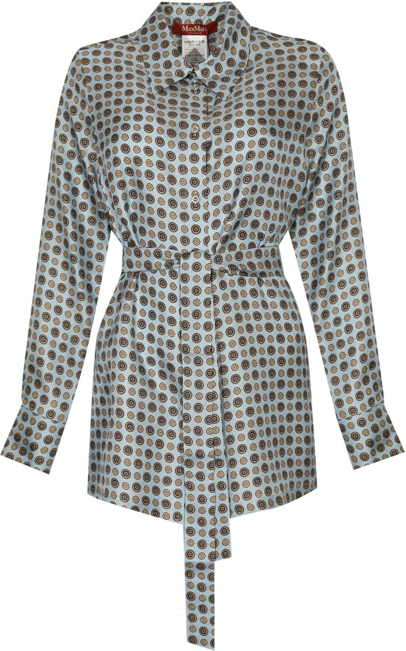 Max Mara Shirts Clear Blue Blauw