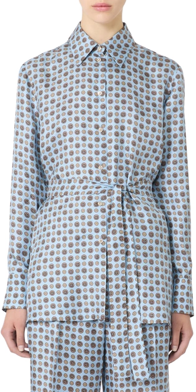Max Mara Shirts Clear Blue Blauw