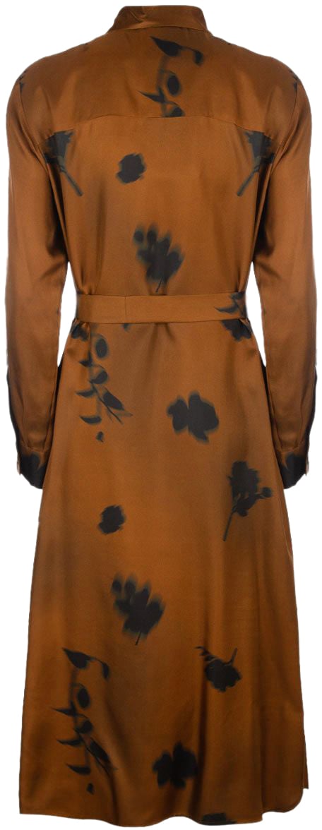 Max Mara Dresses Leather Brown Bruin