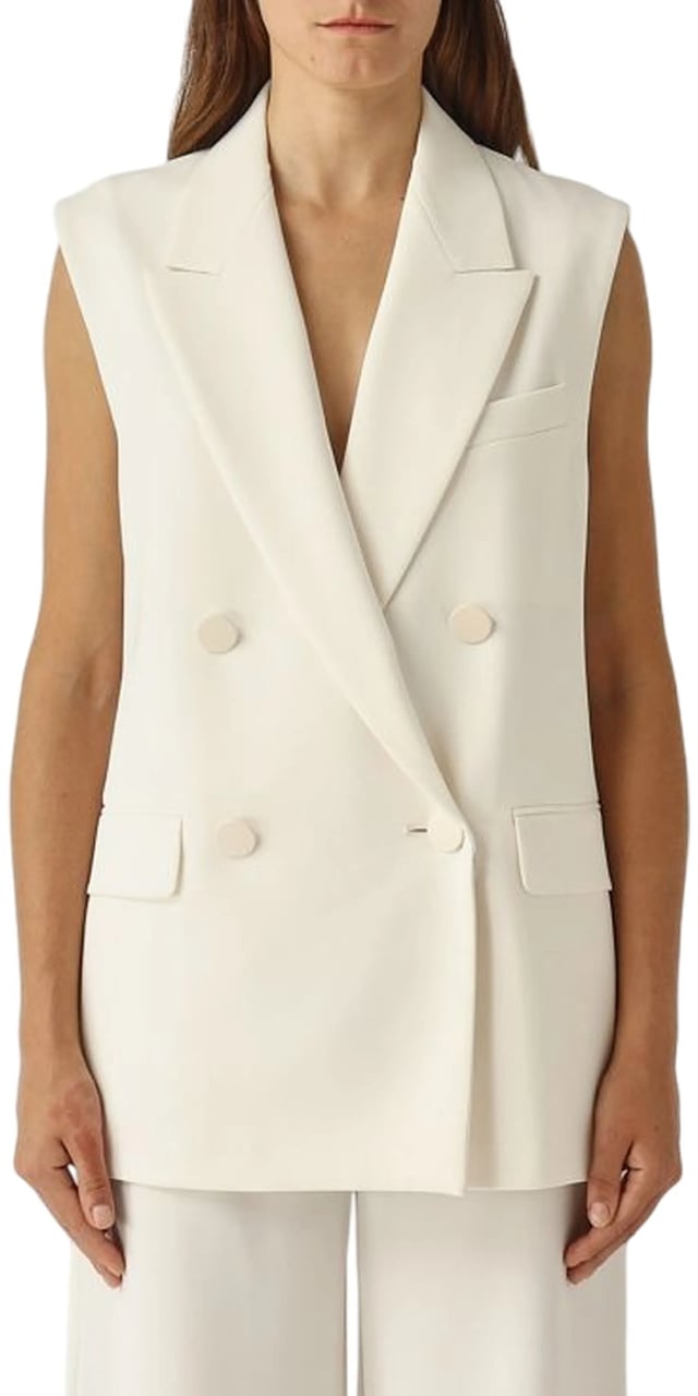 Max Mara Jackets Bianco Avorio Wit