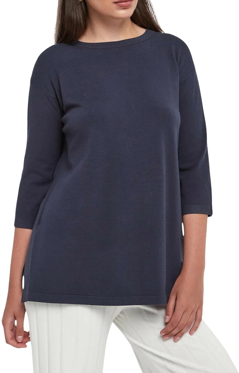 Max Mara Sweaters Blu Marino Blauw