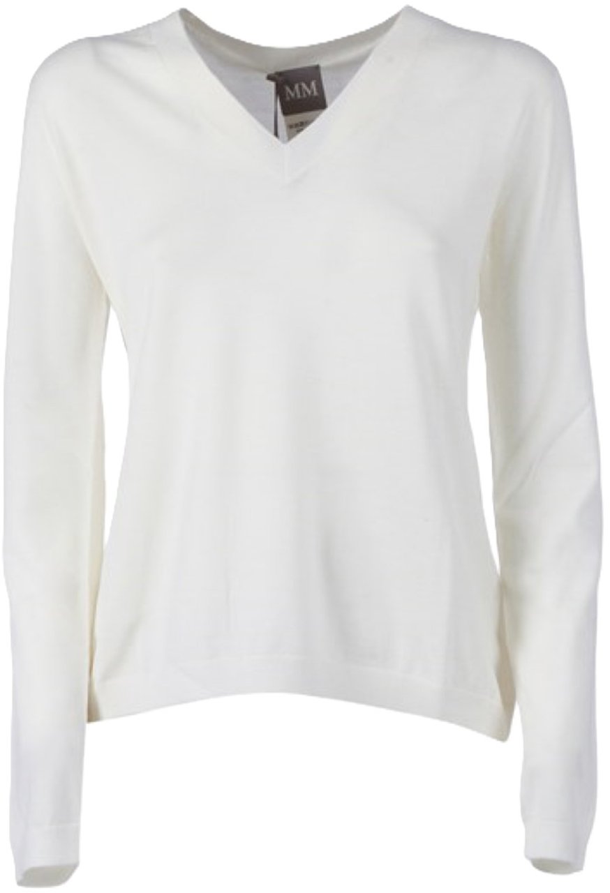 Max Mara Sweaters Bianco Avorio Wit