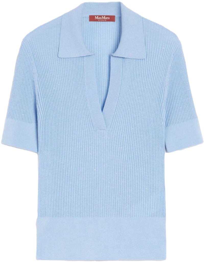 Max Mara Sweaters Clear Blue Blauw