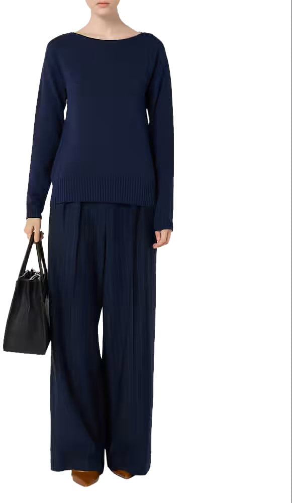 Max Mara Sweaters Blu Marino Blauw