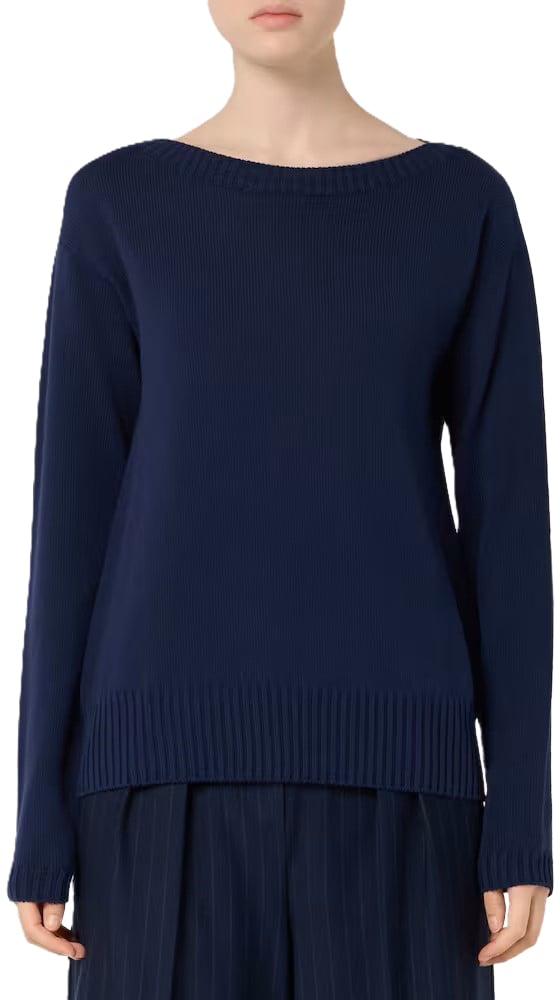Max Mara Sweaters Blu Marino Blauw