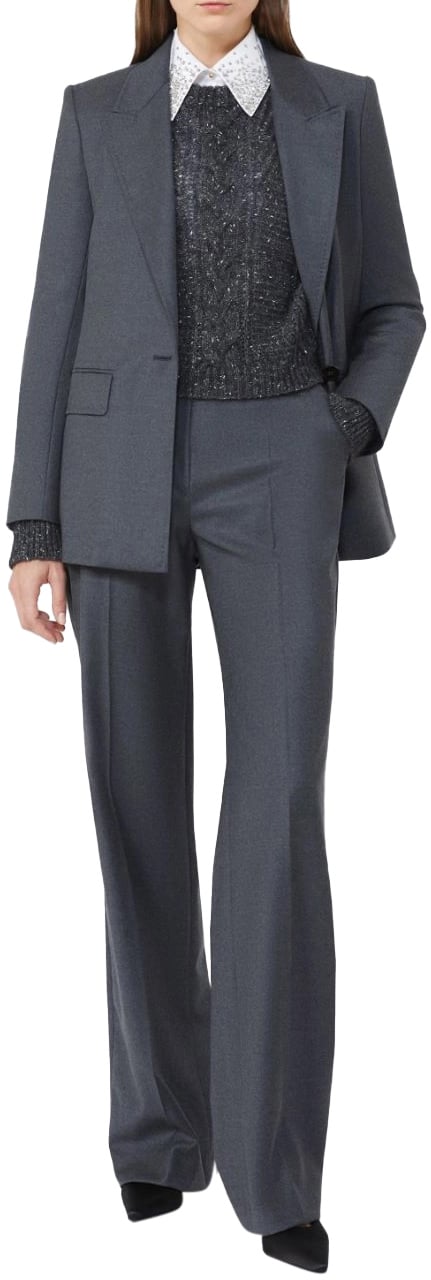 Max Mara Sweaters Anthracite Grijs