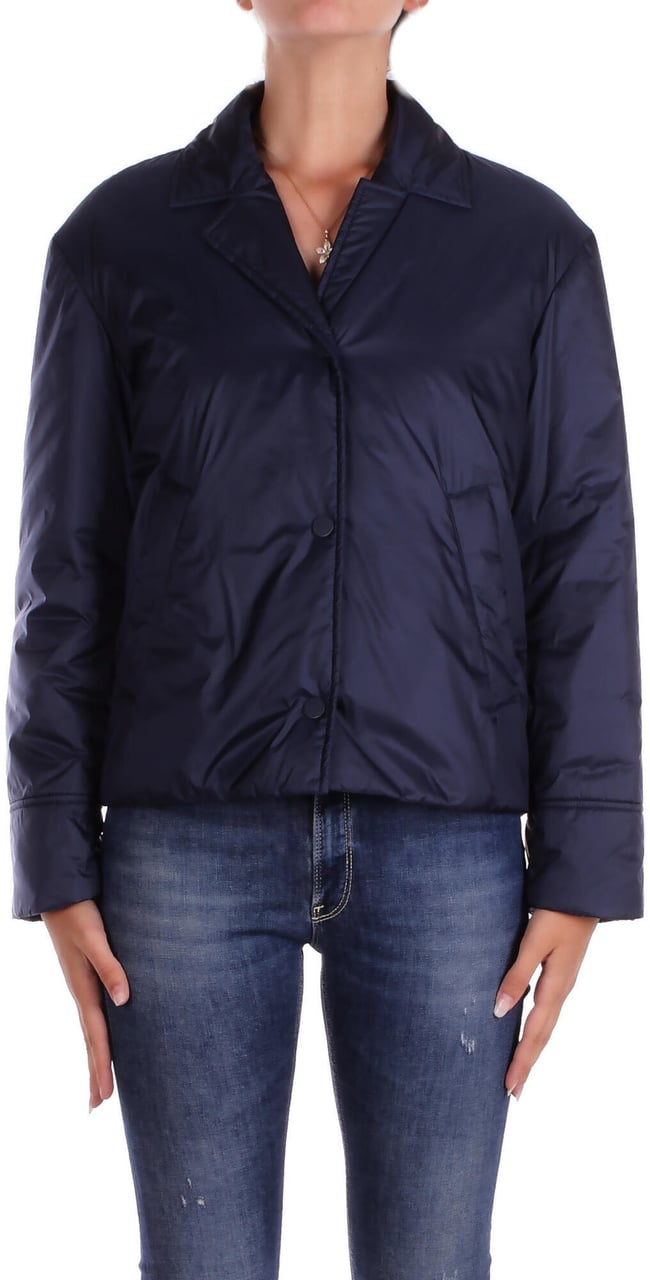 Max Mara Coats Blue Blauw