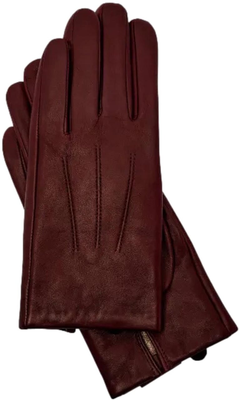 Max Mara Gloves Marrone Bordeaux Bruin