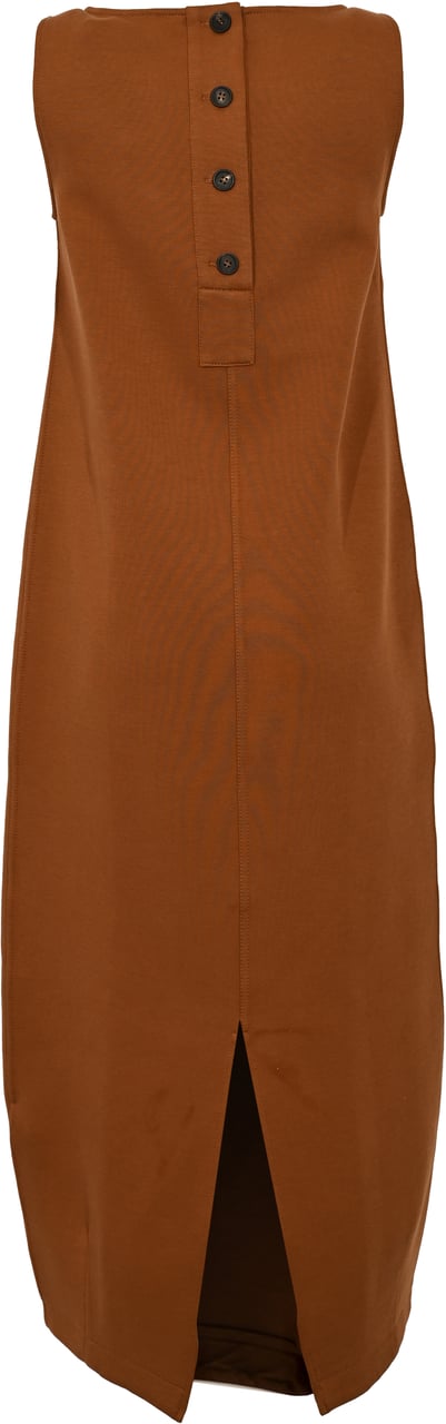 Max Mara Dresses Leather Brown Bruin