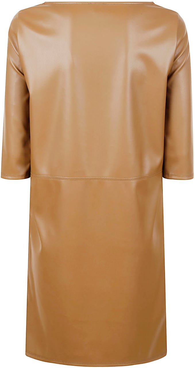 Max Mara Dresses Leather Brown Bruin