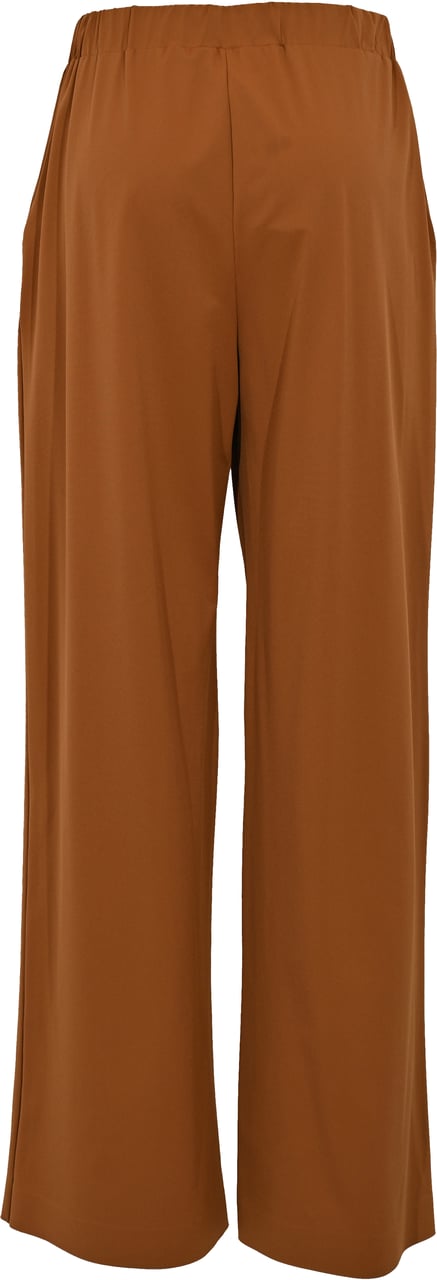 Max Mara Trousers Leather Brown Bruin