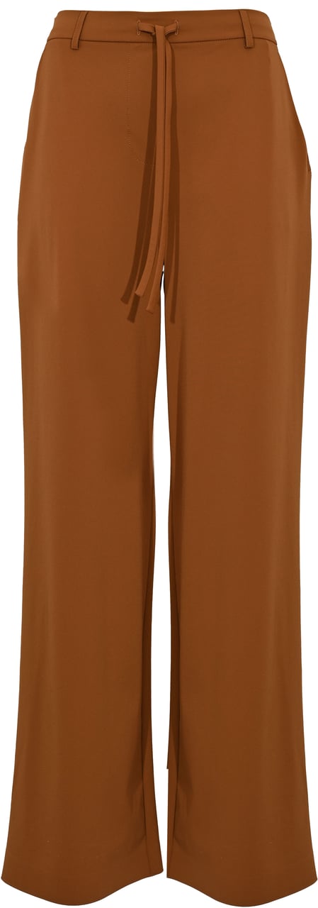 Max Mara Trousers Leather Brown Bruin