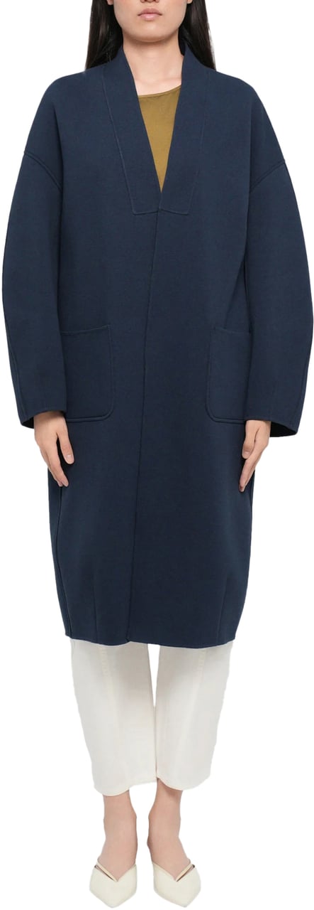 Max Mara Coats Blu Marino Blauw
