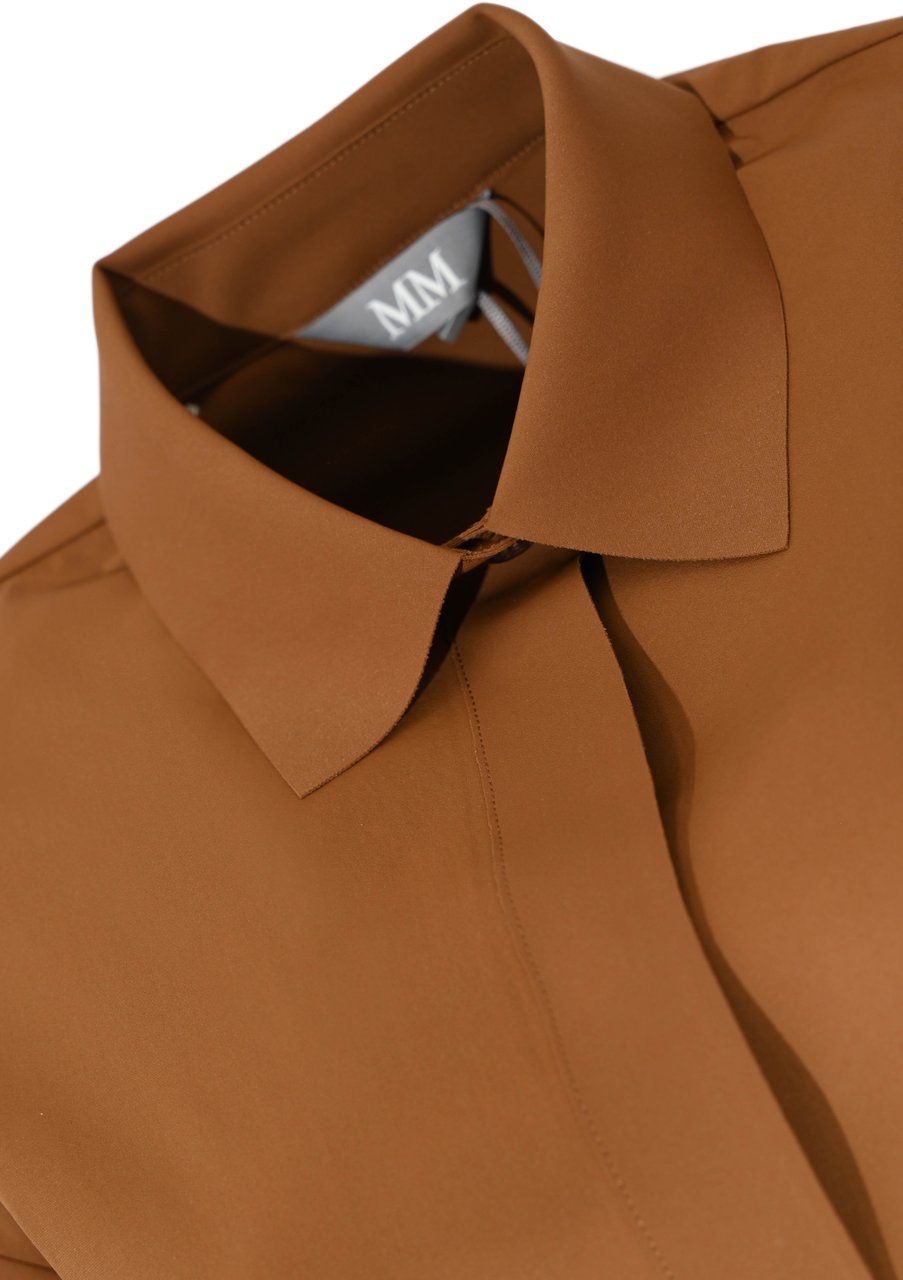 Max Mara Shirts Leather Brown Bruin