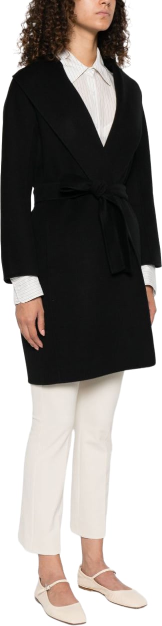 Max Mara Coats Nero Zwart