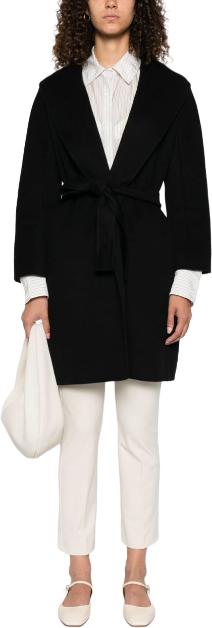 Max Mara Coats Nero Zwart