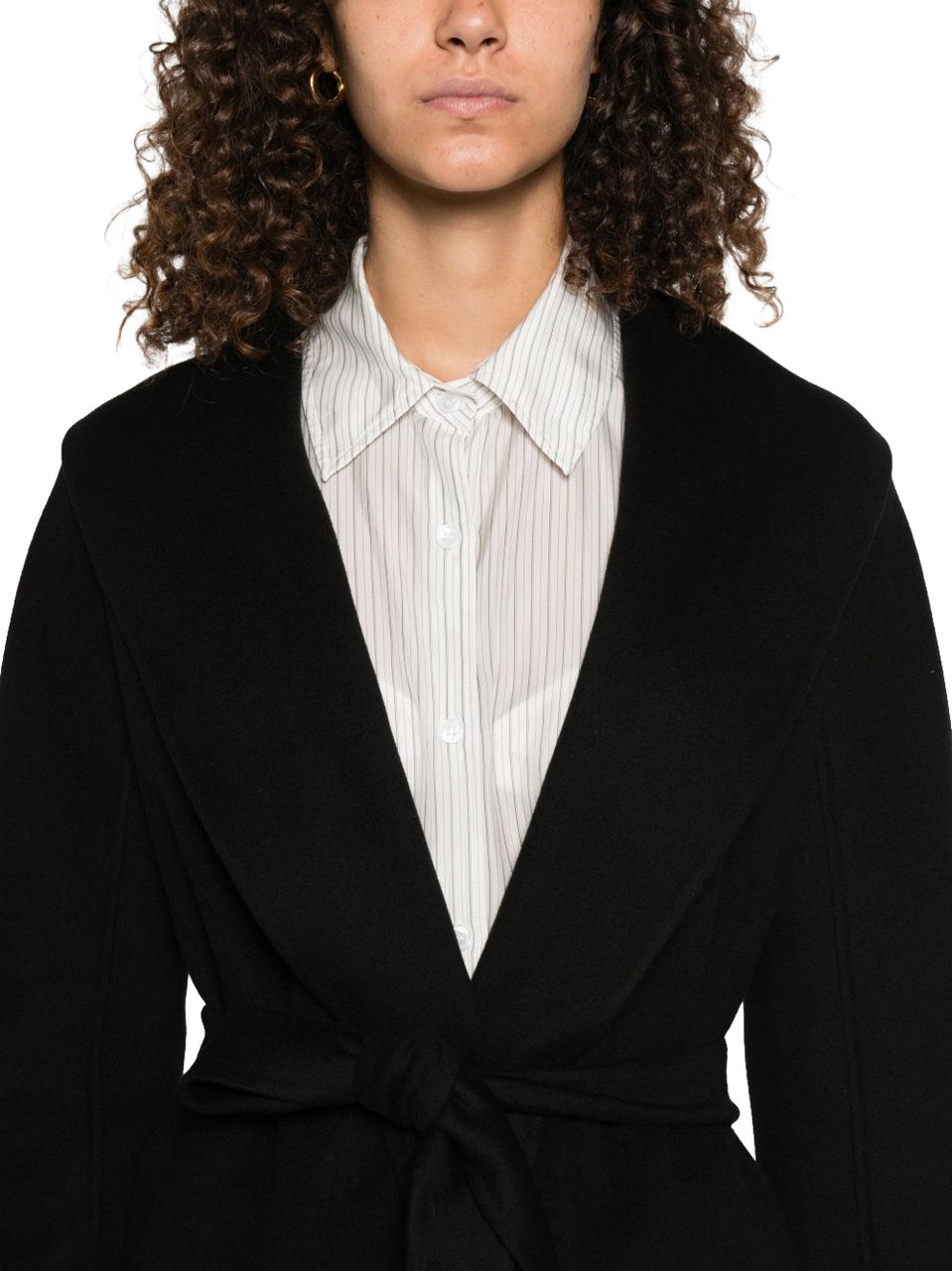 Max Mara Coats Nero Zwart