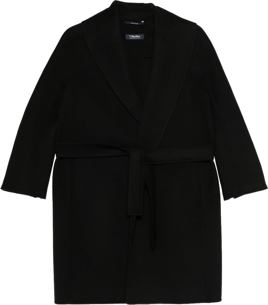 Max Mara Coats Nero Zwart