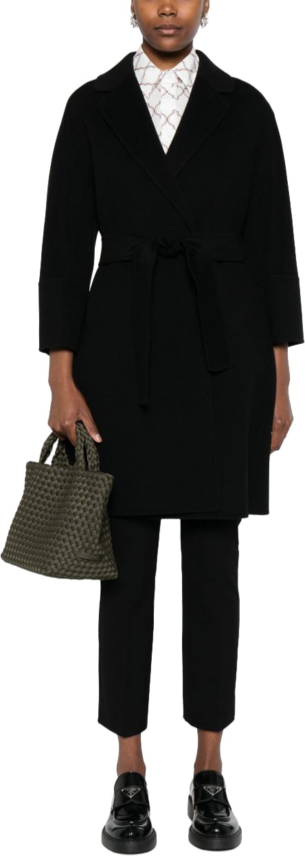 Max Mara Coats Nero Zwart
