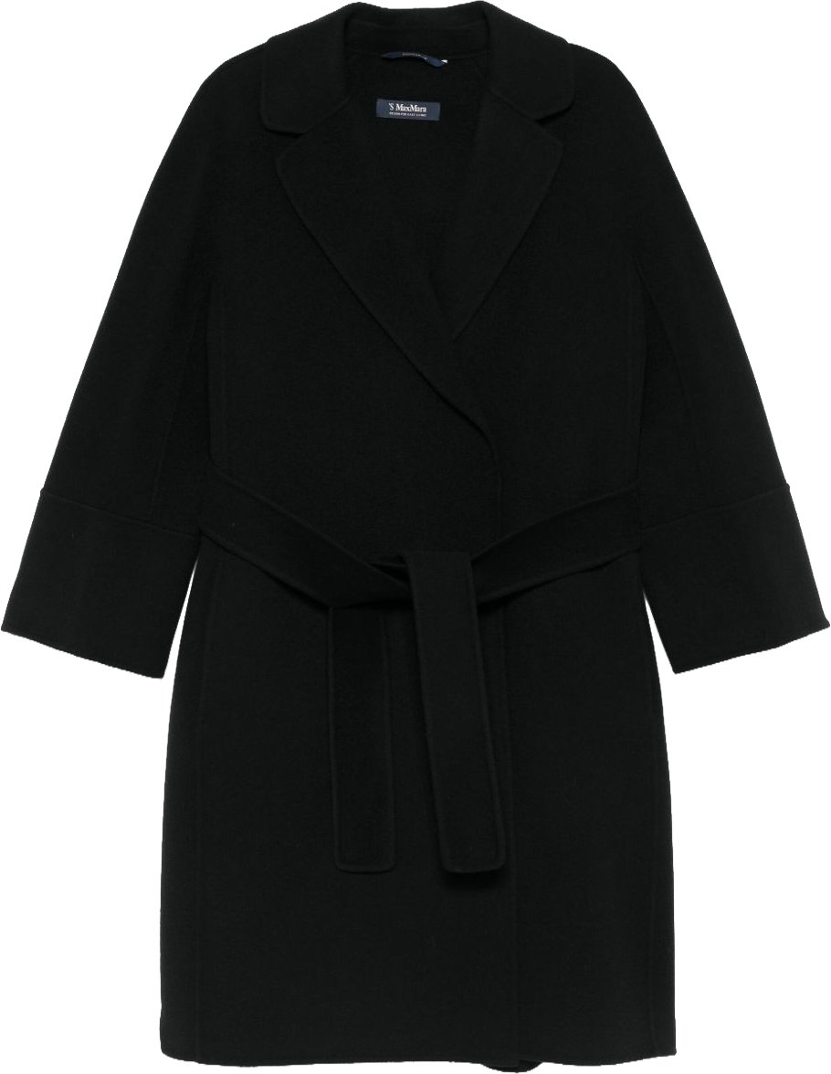 Max Mara Coats Nero Zwart