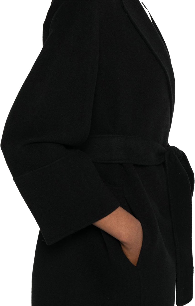 Max Mara Coats Nero Zwart